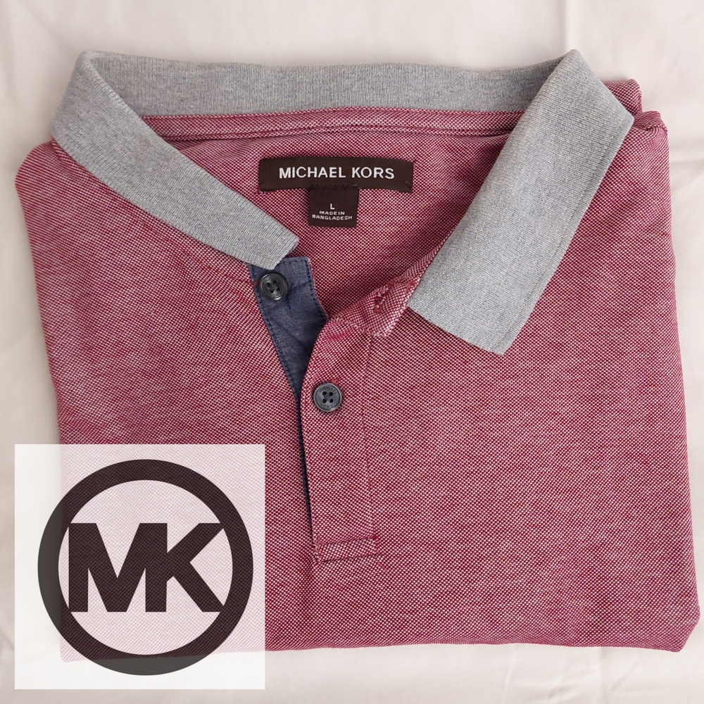 Michael Kors Men's Burgundy Polo Shirt
